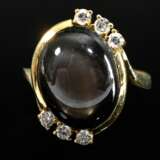 Gelbgold 585 Ring mit braunem Sternsaphir Cabochon… - Foto 4