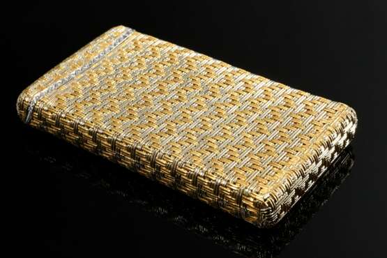 Elegantes Visitenkartenetui aus geflochtenen Weiß-… - Foto 1 Elegantes Visitenkartenetui aus geflochtenen Weiß-… - Foto 1