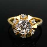 Gelbgold 750 Ring mit Brillant Solitär (ca. 1.53ct… - Foto 3