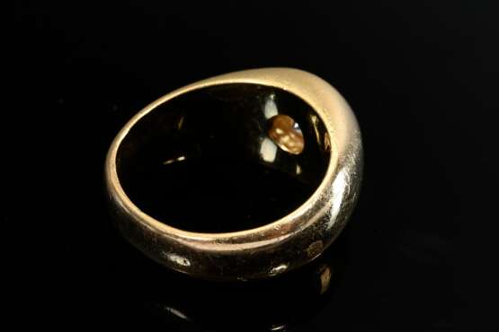 Solid yellow gold 750 band ring with solitaire dia… - photo 4 Solid yellow gold 750 band ring with solitaire dia… - photo 4