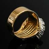 Midcentury Gelbgold 750 Ring mit 9 Brillanten (zus… - Foto 4