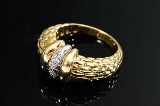 Fope 750 yellow gold ‘Panorama’ ring with brillian… - фото 1