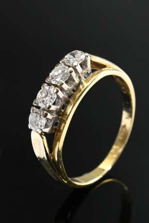 750 yellow gold ring with brilliant-cut diamonds (… - фото 1 750 yellow gold ring with brilliant-cut diamonds (… - фото 1