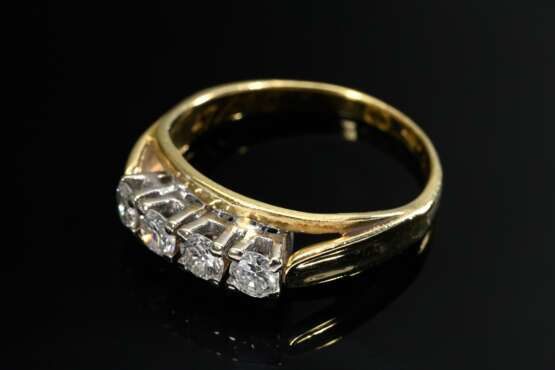 750 yellow gold ring with brilliant-cut diamonds (… - фото 2 750 yellow gold ring with brilliant-cut diamonds (… - фото 2