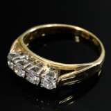 750 yellow gold ring with brilliant-cut diamonds (… - фото 2