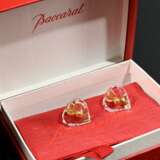 Pair of Baccarat ‘Coeur’ ear clips in clear crysta… - фото 1