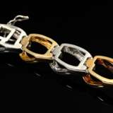Bicolor Gold 585 Gliederarmband mit Achtkant Diama… - Foto 4
