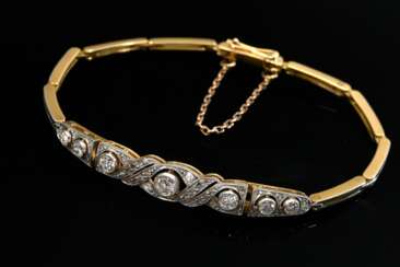 Delicate platinum-plated Art Deco 750 yellow gold …