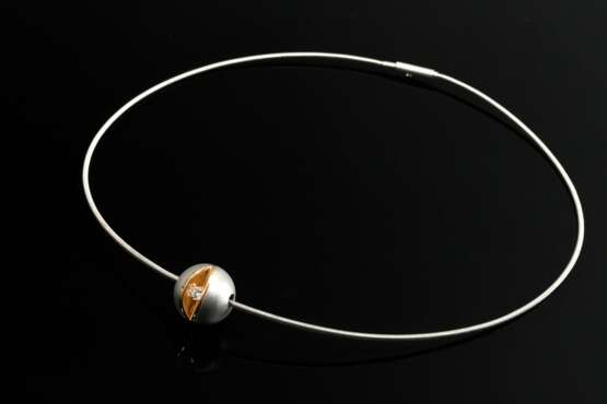 2 pieces of modern Bunz platinum 950 necklace: sat… - photo 1