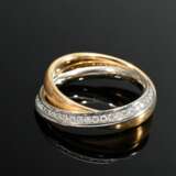 Verschlungener Bunz Doppelring aus mattierter Gelb… - Foto 1