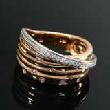 Rosé- und Weißgold 585 Ring mit asymmetrisch und u… - Foto 3