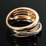 Rosé- und Weißgold 585 Ring mit asymmetrisch und u… - Foto 4