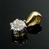 Small yellow and white gold 585 pendant with octag… - фото 1