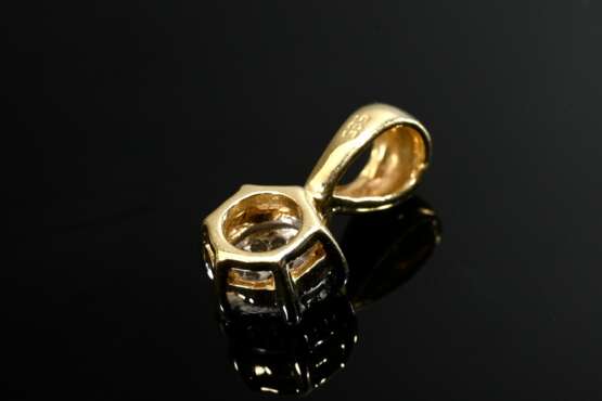 Small yellow and white gold 585 pendant with octag… - фото 2