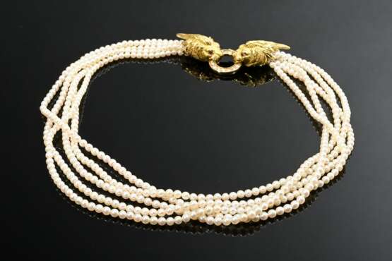 Five-strand freshwater cultured pearl necklace wit… - фото 1 Five-strand freshwater cultured pearl necklace wit… - фото 1