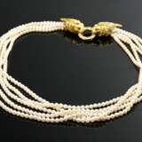 Five-strand freshwater cultured pearl necklace wit… - фото 1