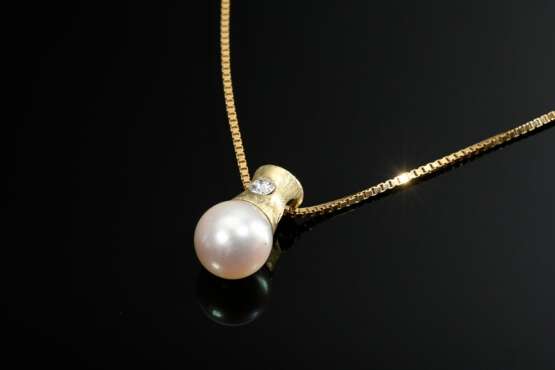 2 Teile Gelbgold 585 Schmuck: Anhänger mit Brillan… - Foto 1 2 Teile Gelbgold 585 Schmuck: Anhänger mit Brillan… - Foto 1