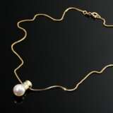 2 Teile Gelbgold 585 Schmuck: Anhänger mit Brillan… - Foto 2