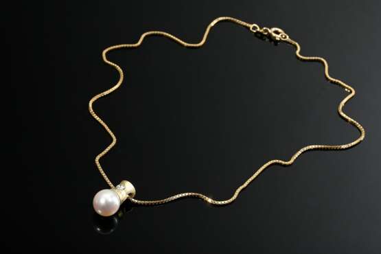 2 Teile Gelbgold 585 Schmuck: Anhänger mit Brillan… - Foto 2 2 Teile Gelbgold 585 Schmuck: Anhänger mit Brillan… - Foto 2