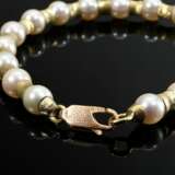 Feines Gelbgold 585 Armband mit Zuchtperlen und st… - Foto 2