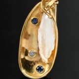 Modern 750 yellow gold pendant pin with diamond (a… - photo 2