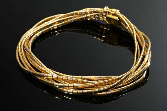 Siebenreihiges Bicolor Gold 750 Armband, 44,5g, L.… - Foto 1 Siebenreihiges Bicolor Gold 750 Armband, 44,5g, L.… - Foto 1