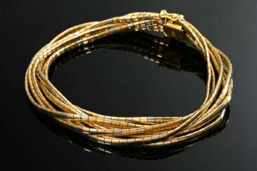Siebenreihiges Bicolor Gold 750 Armband, 44,5g, L.…