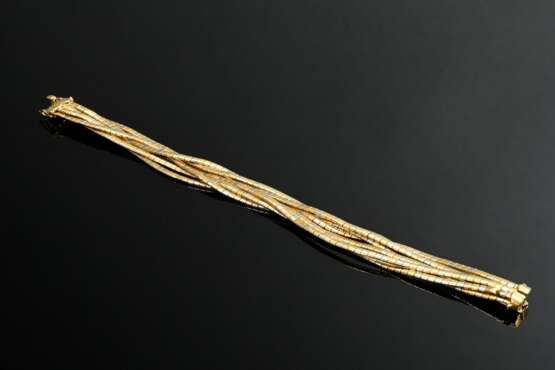 Siebenreihiges Bicolor Gold 750 Armband, 44,5g, L.… - Foto 2 Siebenreihiges Bicolor Gold 750 Armband, 44,5g, L.… - Foto 2