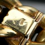 Wide, supple 585 yellow gold tank bracelet with sa… - photo 3