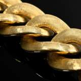 Wide, supple 585 yellow gold tank bracelet with sa… - photo 5