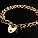 Classic 625 red gold round curb chain bracelet wit… - фото 1