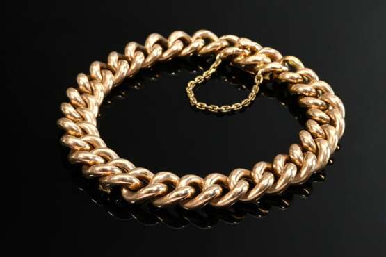 585 red gold round chain bracelet with permanently… - photo 1 585 red gold round chain bracelet with permanently… - photo 1