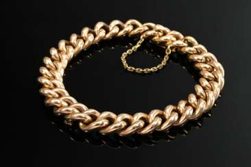 585 red gold round chain bracelet with permanently…