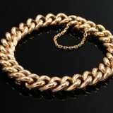 585 red gold round chain bracelet with permanently… - photo 1