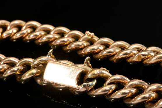 585 red gold round chain bracelet with permanently… - photo 2 585 red gold round chain bracelet with permanently… - photo 2