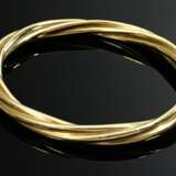 Oval yellow gold 585 cord bangle, 15.4g, inner dia… - photo 1