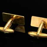 Pair of 750 yellow gold cufflinks with finely text… - photo 2
