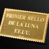 Yellow gold 917 stamp plaque commemorating the moo… - фото 2