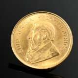 916 yellow gold Krugerrand coin ‘1/2 ounce South A… - photo 2
