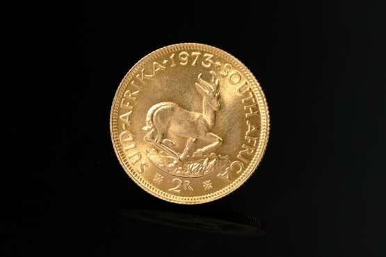 916 yellow gold coin ‘Krüger 2 Rand’ South Africa,… - photo 2 916 yellow gold coin ‘Krüger 2 Rand’ South Africa,… - photo 2