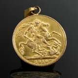 916 yellow gold coin, 1 sovereign, ‘George V Engla… - фото 2