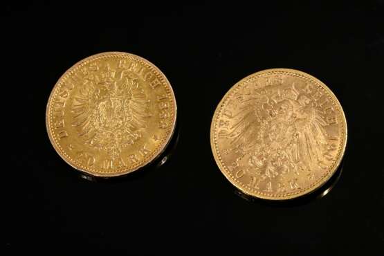 2 yellow gold 900, 20 marks: ‘Friedrich King and E… - photo 2