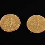 2 yellow gold 900 coins ‘2 pesos’, 1945, Mexico, t… - photo 1