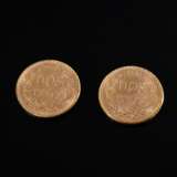 2 yellow gold 900 coins ‘2 pesos’, 1945, Mexico, t… - photo 2