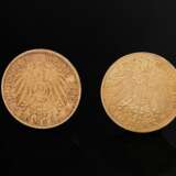 2 yellow gold 900 coins: ‘10 Mark German Empire, W… - photo 2