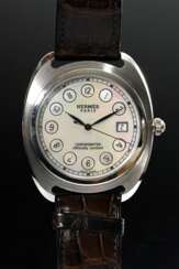 Rare Hermès Platinum ‘Dressage’ wristwatch in limi…