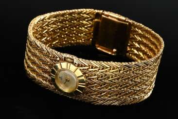 750 yellow gold Ebel ladies' wristwatch with wide …