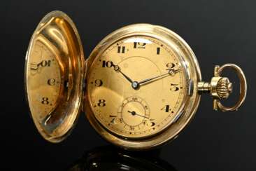 ‘R&W’ 3-cover yellow gold 585 pocket watch, anchor…