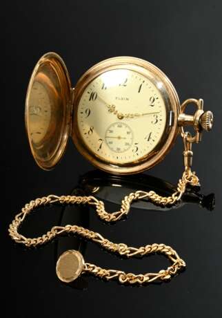 Gold-plated Elgin pocket watch, Roman numerals, mi… - фото 1 Gold-plated Elgin pocket watch, Roman numerals, mi… - фото 1