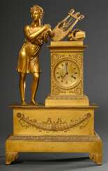 A French monumental pendulum clock with sculptural…